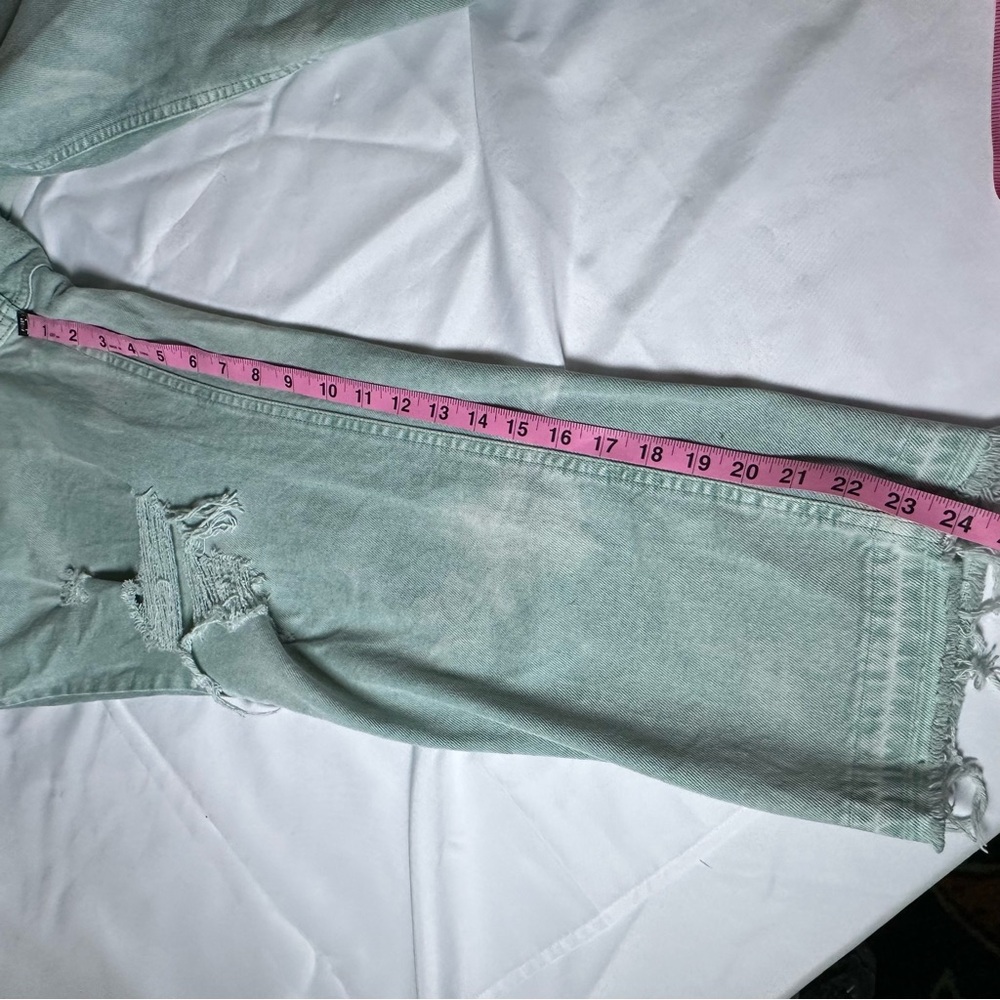 Maurices M Green Jeans Women’s size 14 High Rise Straight Crop Distressed - Picture 6 of 9